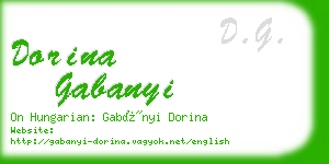 dorina gabanyi business card